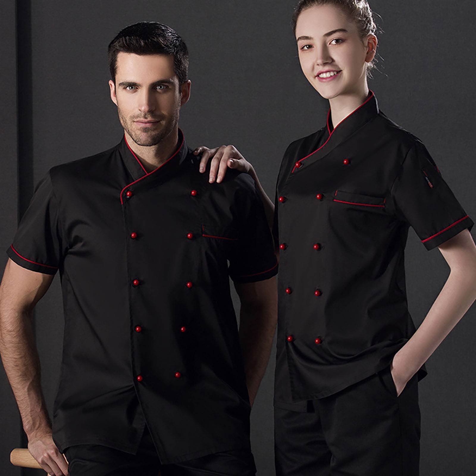 thumbnail image 5 of Chaqueta de chef unisex: tejido transpirable, bolsillos prácticos, resistente para uso en cocinas, restaurantes y hoteles, 5 of 7